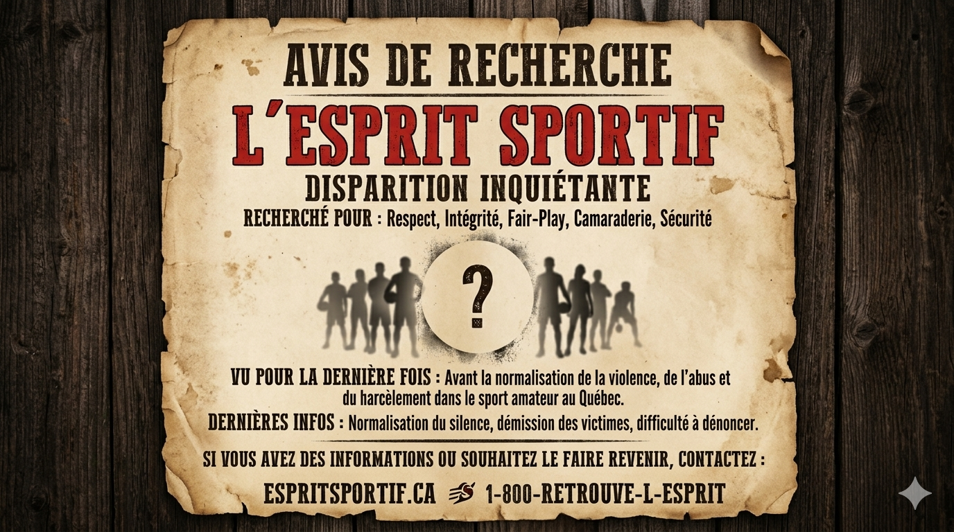 Avis de recherche sur l'esprit sportif au Québec - Prévention de la violence et code de conduite